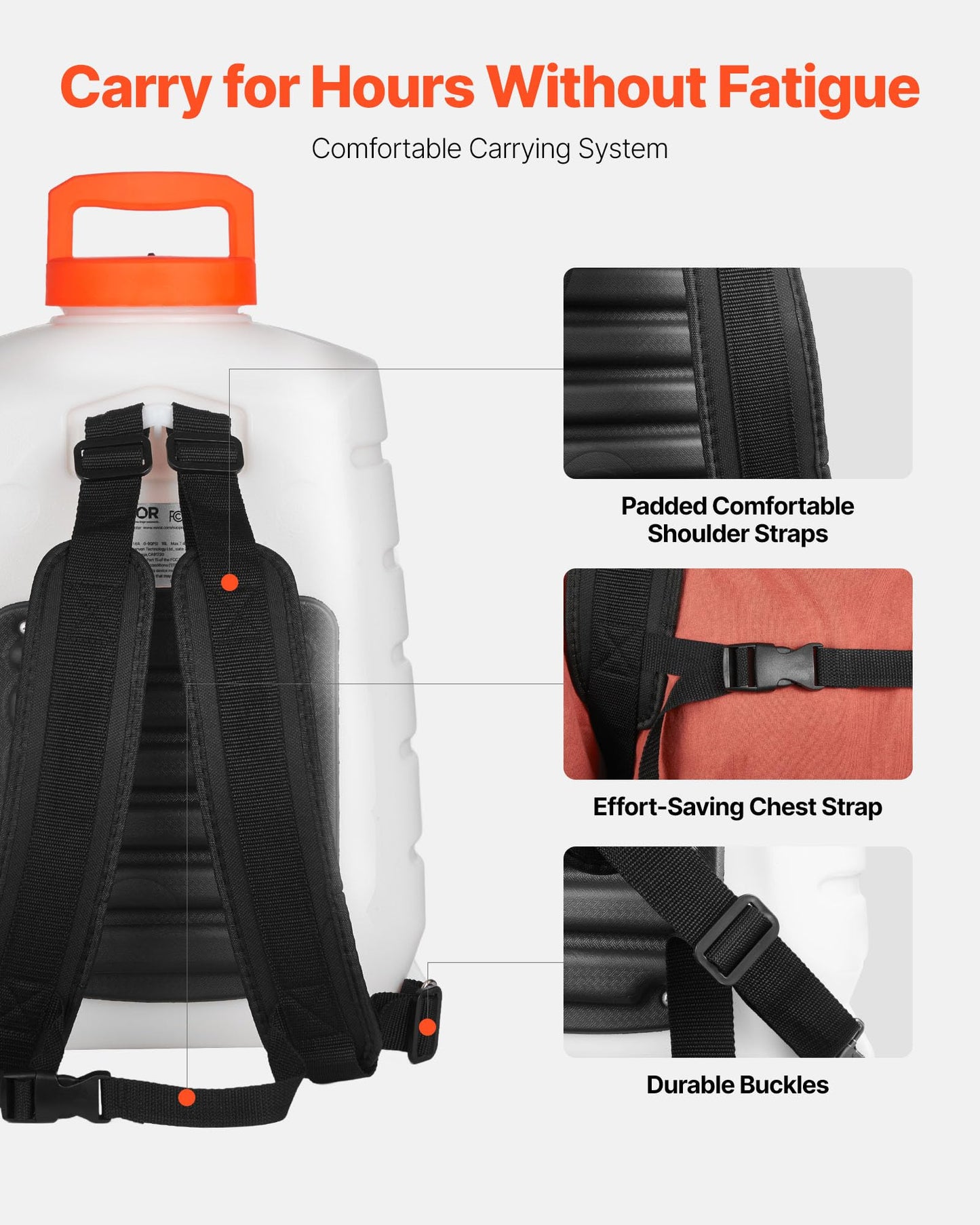 VEVOR Battery Powered Backpack Sprayer, 4 Gallons Electric Lawn Sprayer with 8 Nozzles & 2 Telescopic Wands, 90PSI Adjustable Pressure, 4-6 Hour Runtime, Yard Sprayers for Lawn and Garden