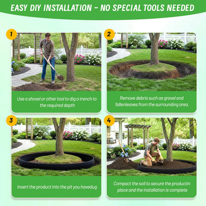 Convivium Tree Root Barrier 12in x 20ft x 60mil, Heavy-Duty Recycled HDPE Root Blocker Roll, Bamboo Barrier for Landscaping, Lawn & Garden Edging, Sidewalk & Foundation Protection