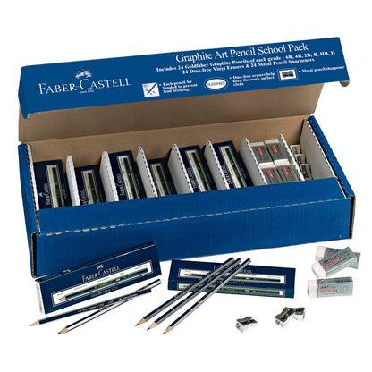 Faber-Castell Goldfaber Sketching Pencil Set - School Pack, Set of 144
