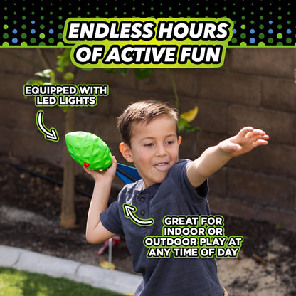 Stomp Rocket XL LED Whistle Missile - Whistling Foam Football with Tail - Fun Backyard Outdoor & Indoor Kids Toys Gifts for Boys & Girls - Sports Play Toys for Ages 3+