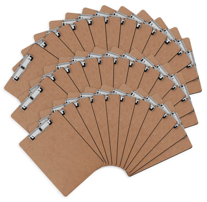 Clipboards, PANDRI 36 Pack Hardboard Office Clipboards, Low Profile Clip, Standard A4 Letter Size, Classroom Supplies, ECO Friendly