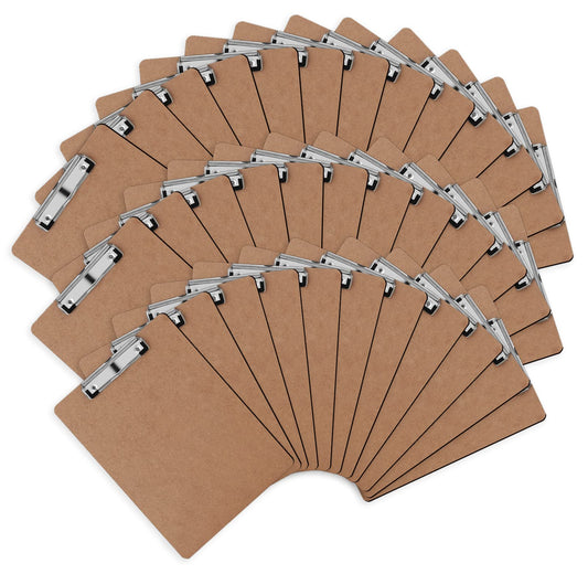 Clipboards, PANDRI 36 Pack Hardboard Office Clipboards, Low Profile Clip, Standard A4 Letter Size, Classroom Supplies, ECO Friendly