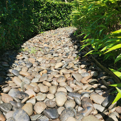 YISZM 20lbs Natural River Rocks, 3"-4" Premium Pebbles for Garden and Landscape Design, Hand-Picked Smooth Stones for Fish Tank, Flower Pots, Indoor Water Fountains, Pathways, Backyard