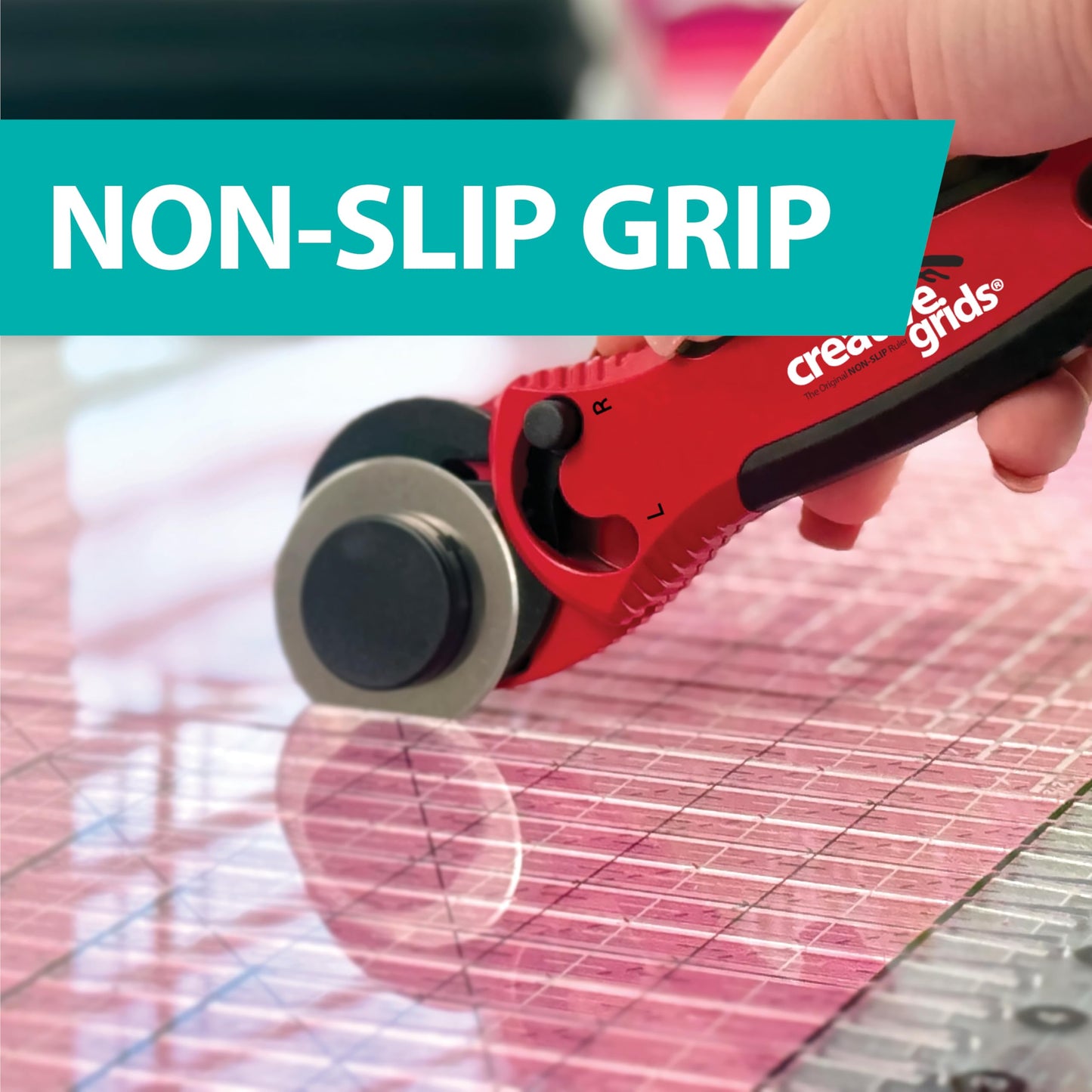 Creative Grids Stripology XL Slotted Quilting Ruler - CGRGE1XL – Made in USA, 17-3/4in x 22in, Non-Slip Grip Extra Large Acrylic Fabric Strip Cutting, Sewing, Crafting, Patchwork Ruler & Template