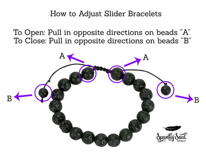 SPUNKYsoul 3 beads Set each stone Chakra Balancing Lava Diffuser Bracelet Authentic Crystal Stones for Women Collection