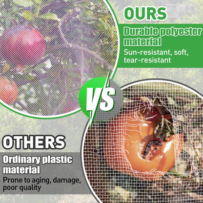 6 Pack Insect Bird Netting Cover - 3.3x5FT Garden Netting Blueberry Bushes Plant Covers with Drawstring, Fine Mesh Fruit Tree Net for Protecting Lemon Orange from Barrier Squirrel Deer