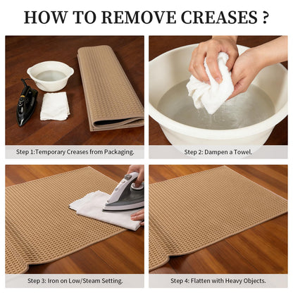 YIHOUSE Indoor Door Mat 24" x 36", Non-Slip Washable Entryway Mat, Dirt Trapper Absorbent Entrance Mat, Low Profile Floor Mat for Front/Back Door, Entryway, Khaki
