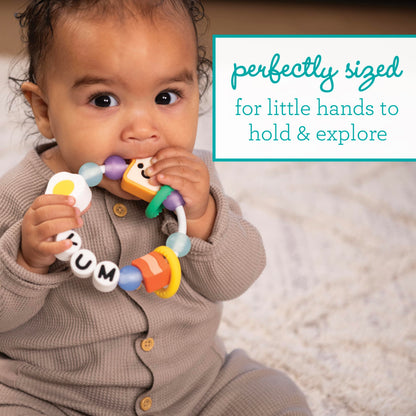 Infantino Friendship Baby Teethers, Soft Silicone Teething Toys, Sensory Textures, Easy to Grip, BPA-Free, Soothes Sore Gums, On-The-Go Travel Teethers, 3-Pack