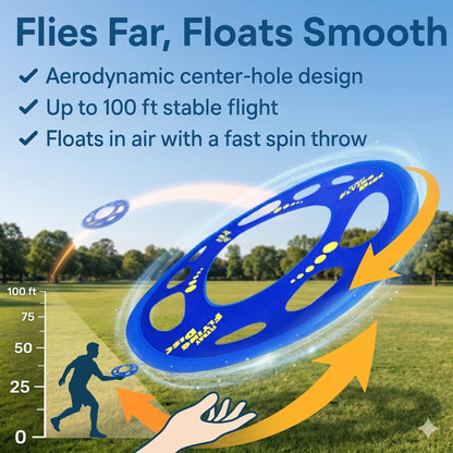 Giant Flying Disc Soft, Foldable & Floats in Air - Encourage Outdoor Play & Family Fun - Great for Kids, Parent-Child Interaction, and School Activities (27 Inch)