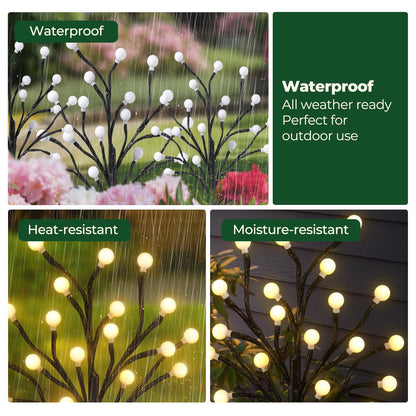 Laladeyek Solar Tree Shaped LED Lights Decorative Solar Lights for Garden Lawn Ornaments Outdoor Waterproof Charging Design Have 80 Lights Perfect for Garden Deals and Beautifying Outdoor Spaces