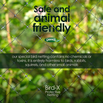 Dalen Bird-X Protective Mesh Netting for Fruit Trees, Berries, Vegetables - 14 ft x 45 ft, Black Garden Netting, 5/8-inch Mesh - Helps Deter Birds & Garden Pests, Made of Weather-Resistant Plastic