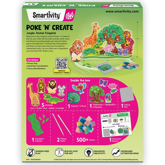 Smartivity Poke ‘n’ Create Art Kit for Kids 4 to 10 Years, Creative Christmas, Birthday Gift for Girls & Boys Age 4, 5, 6, 7, 8, 9, 10 Years Old, DIY Art & Craft Activity Kit
