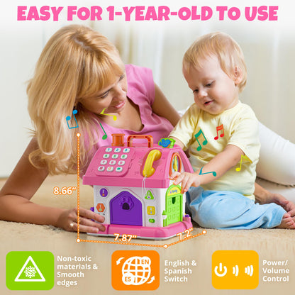 Hurdaos Montessori Toys for 1 Year Old Girls, 1st Present First Birthday Gifts for One Year Old Girl Baby Girl Boy Toy 12-18 Months, Educational Learning Toddler Montessori Toys 1-2