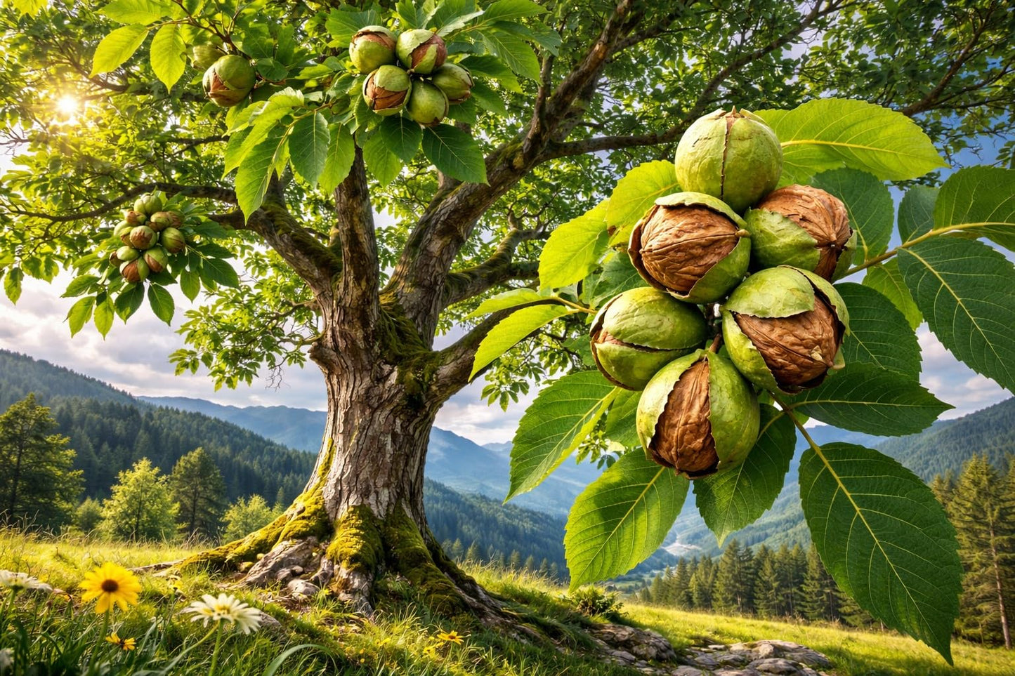 Carpathian Walnut Tree Live Plants (Juglans regia) – Cold Hardy, High-Yield English Walnut Nut Tree – Fast Growing, Premium Hardwood Producer – Ideal for Homesteads & Orchards (3 Trees)