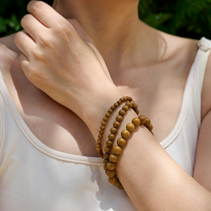 Wood Grain Jasper-Steady Growth-8mm Beaded Bracelets for Women Handmade Semi Precious Natural Stone Stretch Elastic Jewelry Yoga Protection Gifts