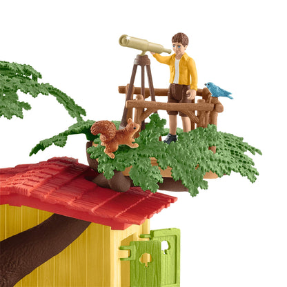 Schleich Farm World Adventure Tree House 28-Piece Farm Playset for Kids Ages 3-8, 5.91x6.3x7.09inch