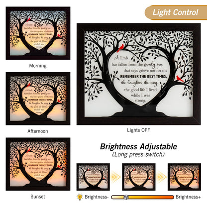 HN HAIINAA Sympathy Gift LED Memorial Shadow Box Memorial Gifts for Loss of Loved One Mother Mom Dad Father, in Memory of Loved One Gifts
