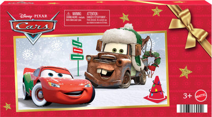 Mattel Disney and Pixar Cars Toy Multipack, Set of 5 Winter-Themed Vehicles Including a Holiday Hotshot Lightning McQueen & 2 Plastic Accessories (Amazon Exclusive)