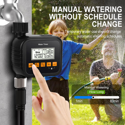 Sprinkler Timer, Water Hose Timer for Garden and Outdoor Irrigation, Garden Irriration System Controller with Rain Sensing.