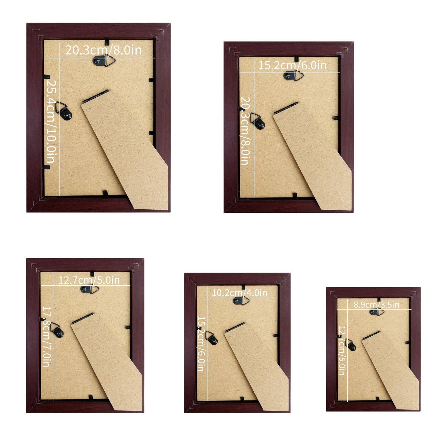 Graceful Glass Photo Frame, Modern Frameless Picture Frame for Desk and Wall Display, Vertical and Horizontal Orientation, Perfect for Family, Office, and Artworks(Brown 3.5x5in)