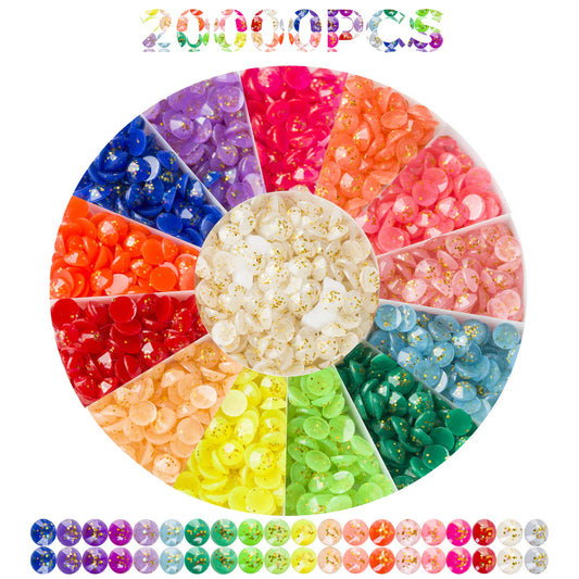 20000PCS Glitter Beads for Diamond Painting, Diamond Painting Beads, Diamond Painting Accessories, 20 Colors Round Diamond Painting Drills Flatback Rhinestones for Crafts, Bead Art or Nails Art, 2.8MM