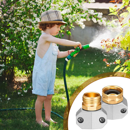 Therwen 8 Sets Garden Water Hose Repair Connector Kit Zinc and Aluminum Male and Female Hose End 5/8 Inch 3/4 Inch
