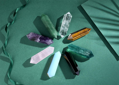 YATOJUZI 3.5" Opal Healing Crystals Wand Moonstone Crystals and Healing Stones Large Hexagonal Moonstone Crystal Points for Meditation Divination Reiki Energy Balancing 1PCS
