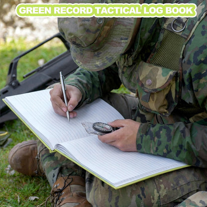 ForraFun 5 Pack Green Military Log Book 8” x 10.5” 150 Pages Green Record Tactical Memorandum Log Book Notebook for Record Keeping Supply Chain Inventory Training Maintenance and Field Operations