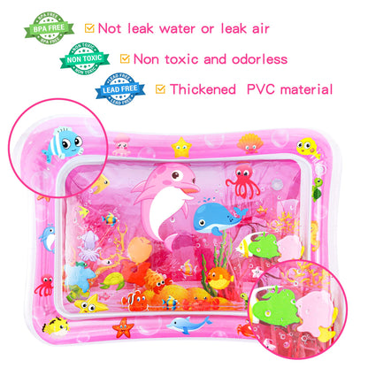 Yeeeasy Tummy Time Water Mat for Girl, Baby Girl Toys for 0, 3, 6, 9, 12 Months, Baby Girl Gifts, Develop Sensory Toys Kids' Indoor Climbers & Play Structures