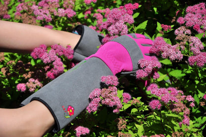 G & F Products 2431L Florist Pro Long Sleeve Rose gardening Gloves, Rose Pruning Gloves, Thorn Resistant Garden Gloves - Men's Large , Yellow , Army Green