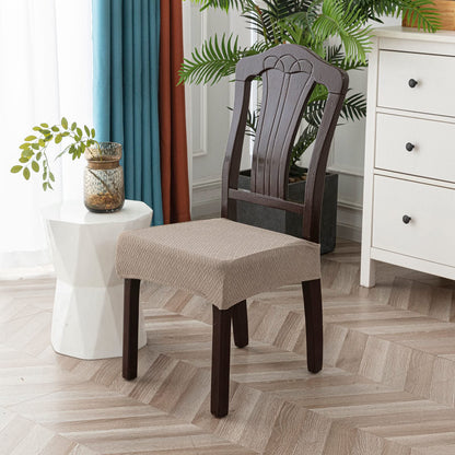 Genina Waterproof Seat Covers for Dining Room Chair Covers Waterproof Dining Chair Covers (4 PCS-Rear-Covered, Taupe)