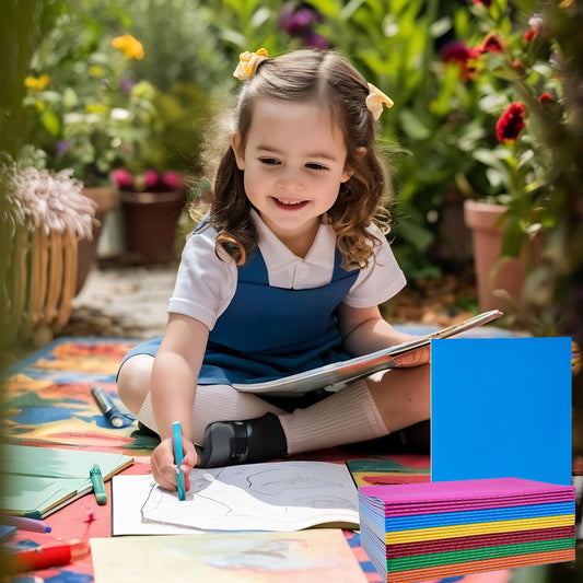 CoroRio 24 Packs Blank Books for Kids to Write Stories with 6 Colors, 8.5x5.5 Inch Blank Small Journals Notebooks Bulk, Unlined Colored Notebooks for Kids Students to Draw Sketch Writing or Create Own Stories (24 Sheets/48 Pages,24 Pack)