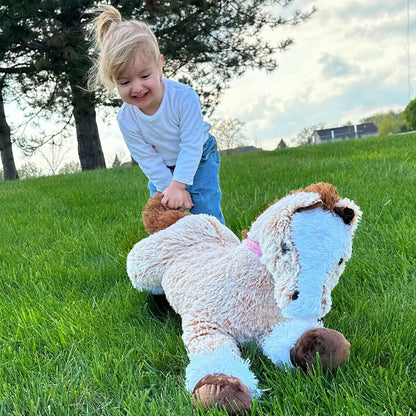 Tezituor 3ft Large Realistic Horse Stuffed Animal, 35.4 Inches Big Stuffed Pony Plush Toys for Ridding, Hugging Soft Horse Plush Theme Body Pillow Christmas Birthday Gift for Boys Girls