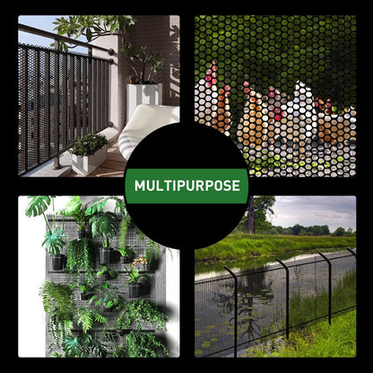 15.7 in x 19.7 FT Plastic Chicken Wire Fencing,Comes with 30 Twist Ties, Black Chicken Wire mesh,Poultry Netting,Poultry Fence,Chicken Wire for Crafts,Plastic Garden Fencing,Floral Chicken Wire