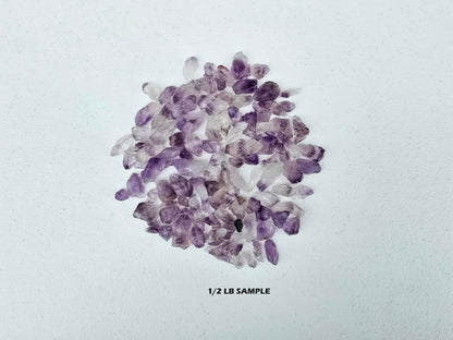 1 Pound Crushed Amethyst Crystal Bulk Chips Raw Stones for Crafting, Beading and Healing