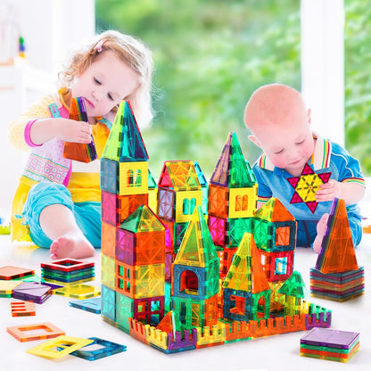 FNJO Magnetic Tiles, 52PCS +2Cars