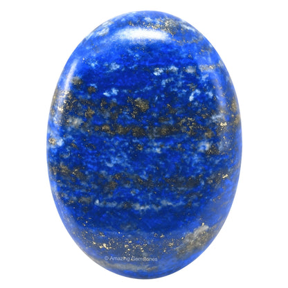 Amazing Gemstone Lapis Lazuli Crystals and Healing Stones - Large Palm Stone Crystals Piedra - Crystal for Good Luck, Balanced Positive Energy, Meditation - Unique Stocking Stuffers, Gifts for Women