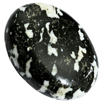 Amazing Gemstone Black and White Tourmaline Crystals and Healing Stones - Large Palm Stone Crystals Piedra - Crystal for Good Luck, Positive Energy, Meditation - Unique Stocking Stuffers, Gifts Women