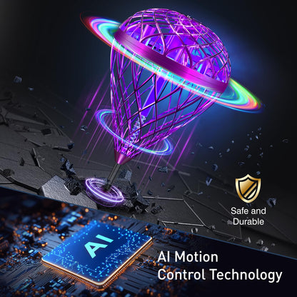 AMERFIST The Latest Cool and Magical Flying Toy, Combining AI Motion Control Technology with Contact Sensing System, Make it Become Bounce & Flip & Flight Toys, Fully unleashing Your Creativity.