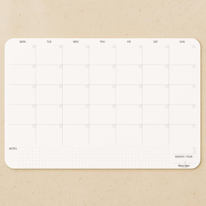 Undated Monthly Planner Notepad,Desk Calendar for Organizing&Scheduling Tasks-Productivity Tracker,Goals,Notes&To-Do Lists–A4 Size (8,3"X11,7")Premium Thick Paper with Cardboard Back Support 50 Sheets