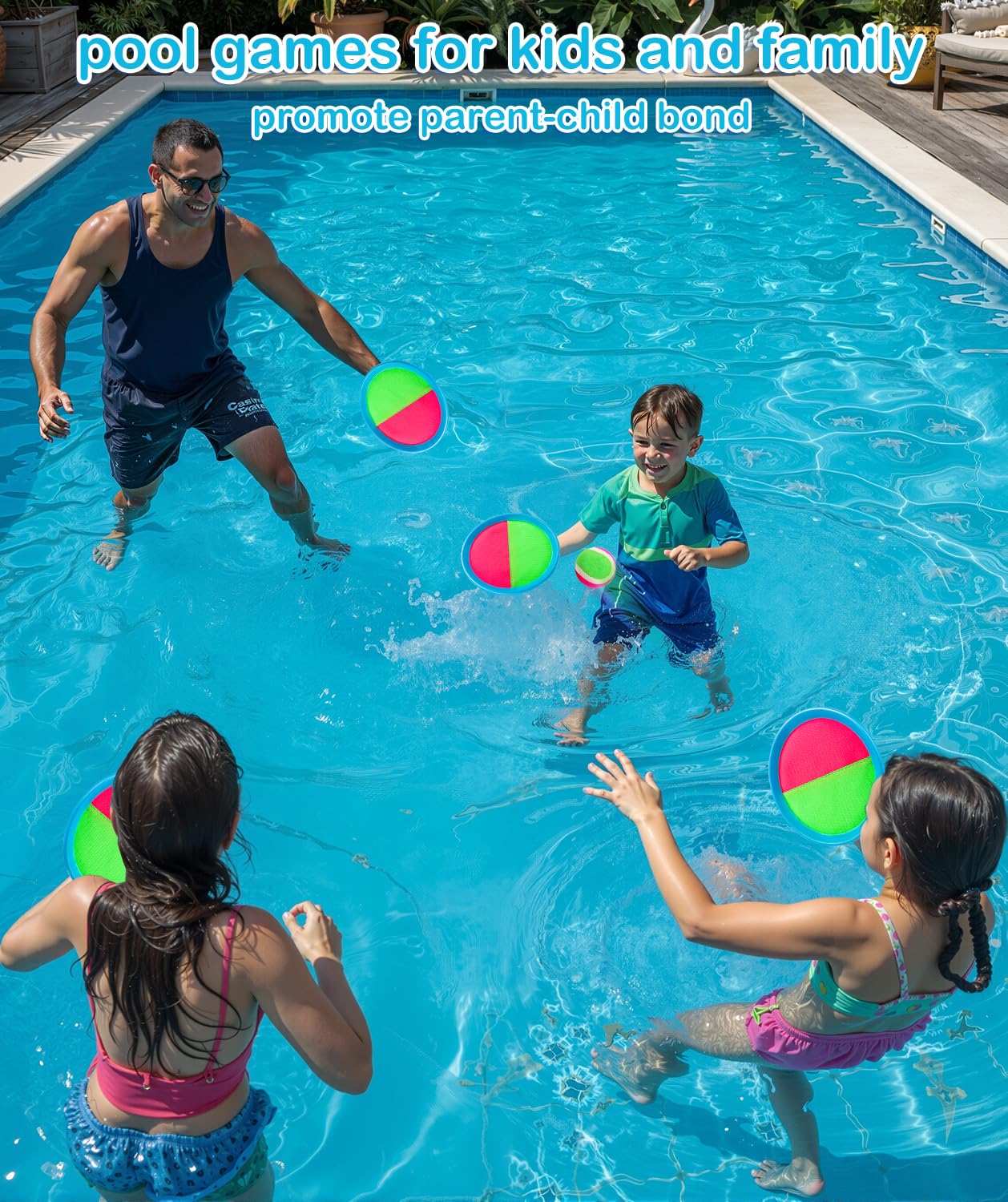 Qrooper Kids Toys Toss and Catch Game Set, Toys for 3 4 5 6 7 8 Year Old Boys Girls Birthday Gift, Yard Outdoor Games for Kid Toddler Ages 4-8 8-12 Beach Pool