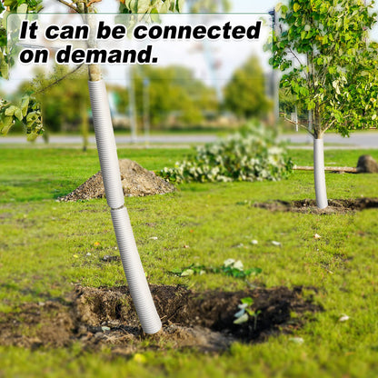 Nuenen 12 Pcs Corrugated Tree Guards, Long 15.75 Inch Diameter 1.96 Inch Pp Tree Trunk Protectors, Tree Bark Protector Tube Wraps for Saplings Plants Seedlings Deer Rabbit Cats Rodents Mowers (White)