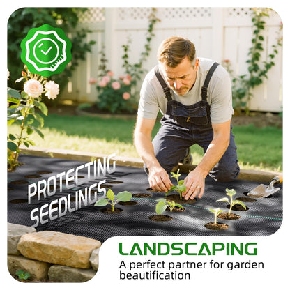 Land Guard 4ft x 300ft Weed Barrier Fabric Heavy Dusty, Ground Cover, Weed Mat, Woven Landscape Fabric for Garden, Lawn and Outdoor Project