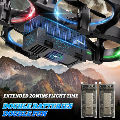 ENJOYFLY Gesture Control Flying Sword RC Plane Toy for Kids 8-12, Hand Controlled and Remote Control Airplane with LED Lights, 360 Flips, 3 Speeds, Easy Takeoff and Landing, 2 Batteries, Blue