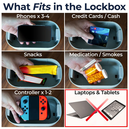 Mindsight Timed Lock Box | Unplug from Phones, Video Games, Social Media, Snacks & Cravings | 3 Modes based on Willpower | Easy to Use | Out of Sight ~ Out of Mind | Boost Your Mental Wellness