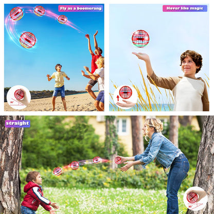 Flying Orb Ball Toys-2025 Upgraded Hover Magic Boomerang Ball，Galaxy Ball Kids Adults Cool Outdoor Indoor Outdoor Toy Gifts for 6 7 8 9 10+ Year Old Boys Girls-Red
