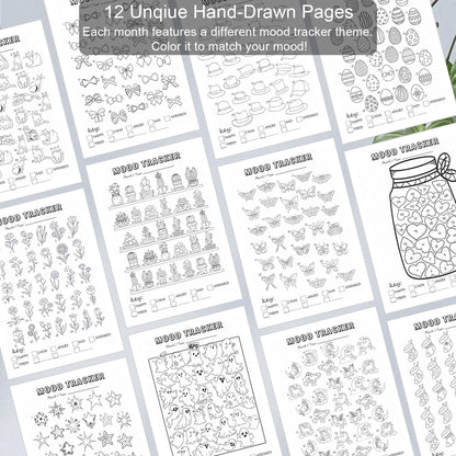 SIMSIMY Premade Bullet Dotted Journal Notebook, Pre-made Dot Grid Journaling with Undated Weekly & Monthly Planner, Various Trackers, Lasts 1 Year, A5