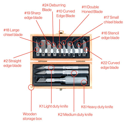 Excel Blades Craftsmen Set, 13-Piece Precision Craft Knife Set With Case – Includes Light To Heavy Duty Handles And Assorted Blades For Crafting, Scrapbooking, DIY, And Precision Cutting