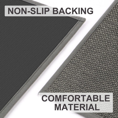 LEKEEPGO Door Mat 17"x29", Non Slip Door Mat Indoor Entrance, Rubber Backing Indoor Door mats Washable Absorbent Low-Profile Doormat Front Entryway Entry Resist Dirt Inside Door Mats, Grey