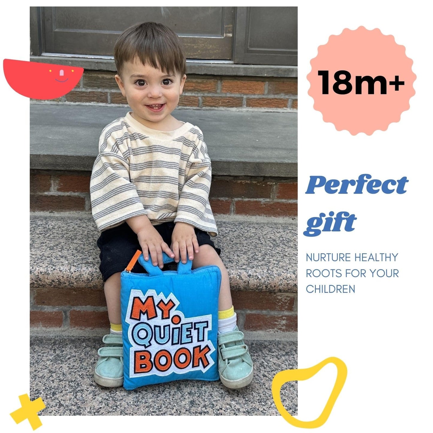 BAVY My Quiet Book - Toddler Plane Activities, Car Airplane Montessori Busy Board Book for Toddlers 1-3 - All Parts Attached - Gifts for 1 2 3 4 Year Old Girl, Birthday Gifts Toys Age 2-4